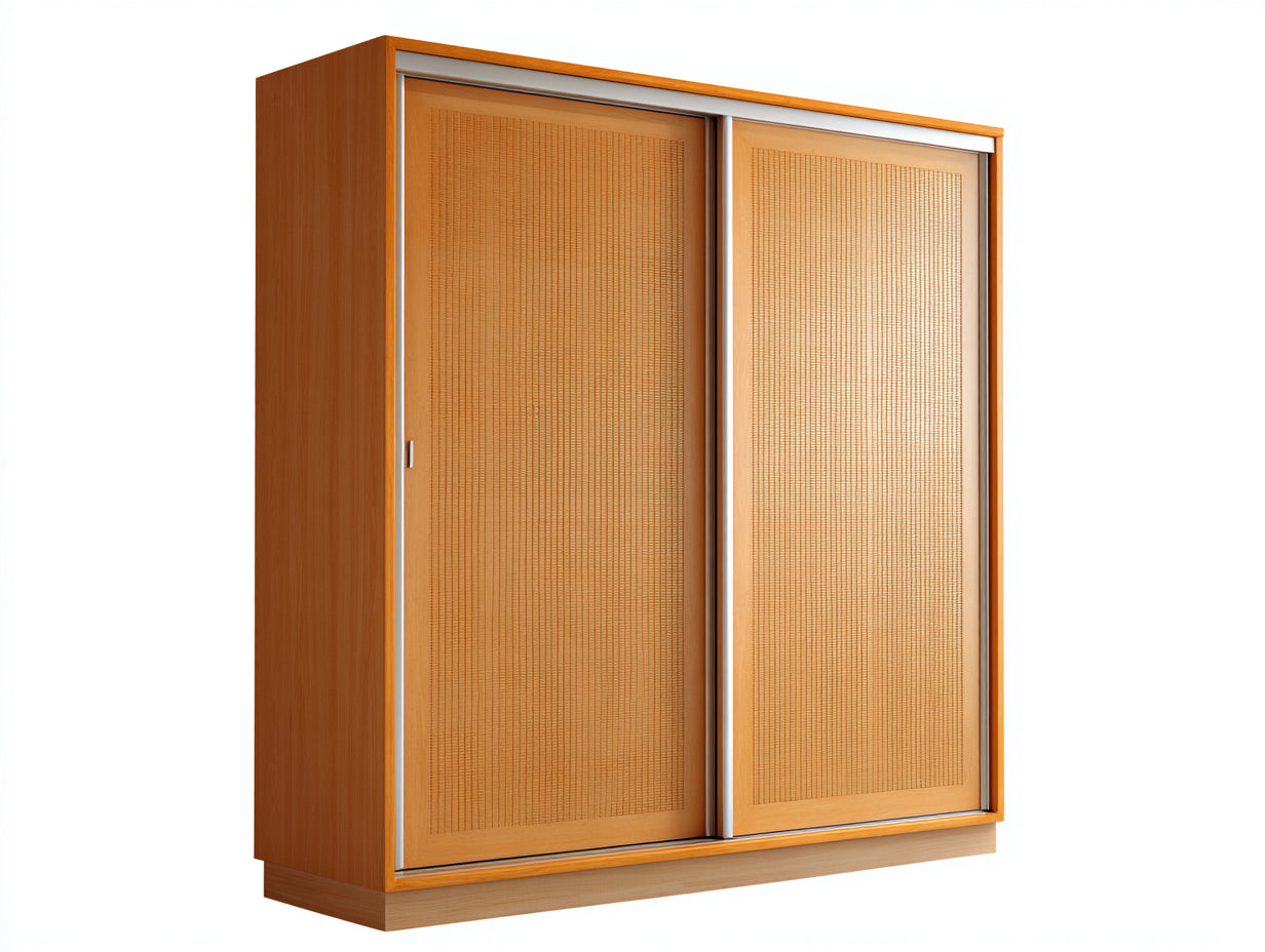 Armarios 180x60x200 cm - madera marrón con puertas correderas - diseño moderno para dormitorio