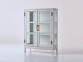 Vitrinas de madera y vidrio 88x38x165 cm - blanco - estilo nórdico con 2 puertas