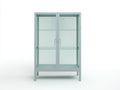 Vitrinas vidrio templado 88x36x172 cm - azul claro - diseño moderno para exposición