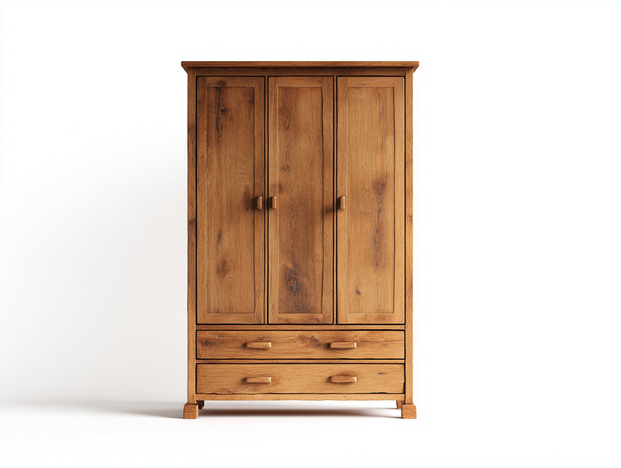Armarios madera 120x55x190 cm - Marrón - Estilo rústico con cajones