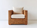 Sillones de ratán 90x82x78 cm color natural - diseño lounge para exterior