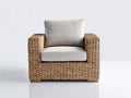 Sillones de ratán 92x84x78 cm - beige - asiento tapizado para jardín