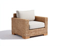 Sillones de ratán 92x84x76 cm color natural - diseño lounge para exterior